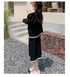 Knitted Dress With Cardigan Sets